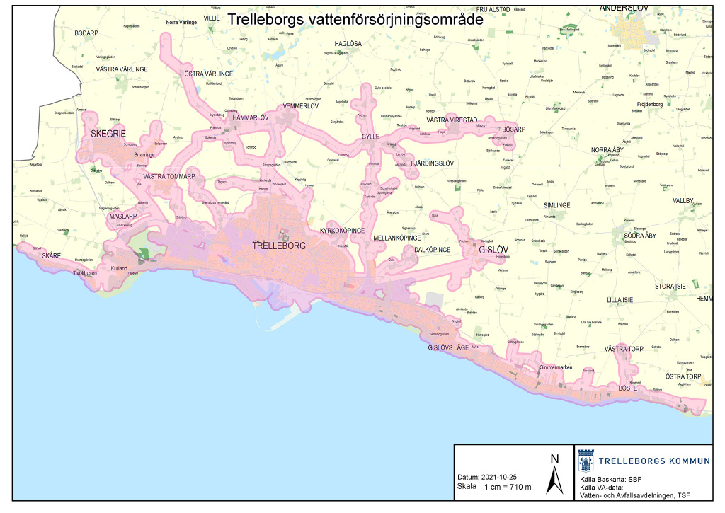Kartbild Trelleborgs kommun