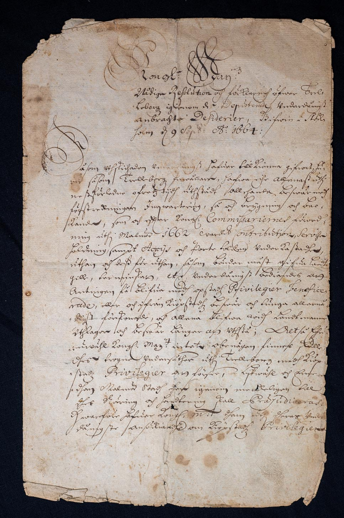 Trelleborgs kommuns äldsta dokument är från 1674.